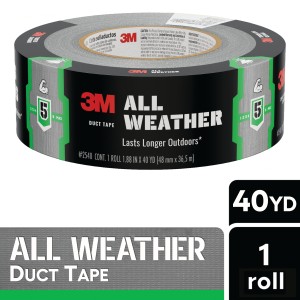 3m all weather gray rubberized duct tape, 1.88 in x 40 yards - 808531 | lowe's pro supply