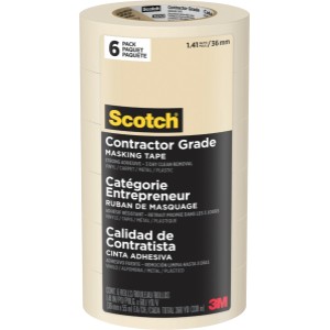 Scotch Tape Scotch 2020 Contractor Grade Masking Tape, 6 Pack, 1.41 in x 60 Yards - 808537 | Lowe's Pro Supply