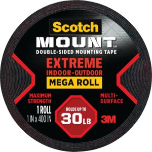 Scotch Tape Scotch-Mount Extreme Double-Sided Mounting Tapes, Double-Sided, 1 in x 33 ft - 808538 | Lowe's Pro Supply
