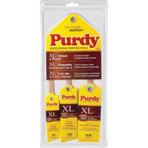 Purdy Purdy XL Multiple Sizes, Reusable Nylon/Polyester Blend Flat and Angle General Purpose Brushes, Pack of 3 - 820269 | Lowe's Pro Supply