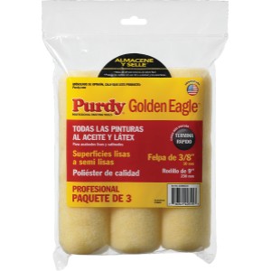 Purdy Purdy 9-in x 3/8-in Nap Golden Eagle Knit Polyester Paint Roller Cover, Pack of 3 - 821341 | Lowe's Pro Supply