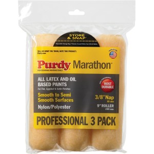 Purdy Purdy 9-in x 3/8-in Nap Marathon Knit Nylon/Polyester Paint Roller Cover, Pack of 3 - 821348 | Lowe's Pro Supply