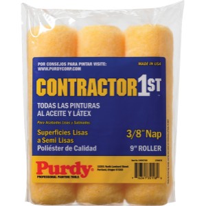 Purdy Contractor 1st Roller Cover 3/8" Nap x 9", Pack of 3