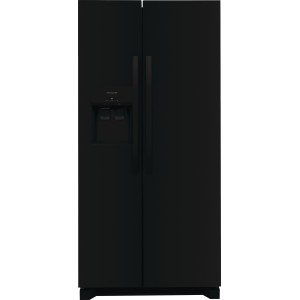 frigidaire side-by-side refrigerator, 33 in, 22.3 cu ft, ice and water dispenser, energy star, black - 281108 | lowe's pro supply
