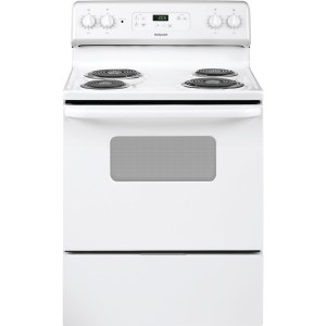 Hotpoint Coil Electric Range, 30"W, 5.0 cu ft, Freestanding, Energy Star, White - 282270 | Lowe's Pro Supply