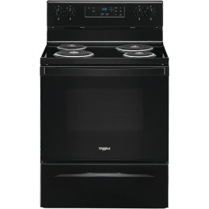 Whirlpool Coil Electric Range, 30"W, 4.8 cu ft, Freestanding, Black - 292039 | Lowe's Pro Supply