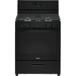Whirlpool Gas Range, 30"W, 5.1 cu ft, Freestanding, Black - 293046 | Lowe's Pro Supply