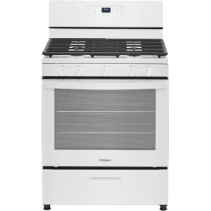 Whirlpool Gas Range, 30"W, 5.1 cu ft, Slide-In, Freestanding, White - 293048 | Lowe's Pro Supply