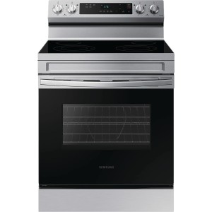 samsung smooth-top electric range, 30"w, 6.3 cu ft, freestanding, stainless steel - 298010 | lowe's pro supply