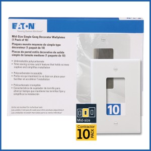 Eaton Eaton Midi Combo Phone Co-Ax Plate, White - 340291 | Lowe's Pro Supply