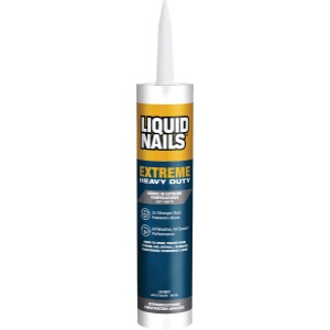 liquid nails extreme heavy duty latex, multi-use interior/exterior construction adhesive, off-white, 10 oz - 802503 | lowe's pro supply