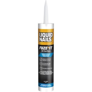 Liquid Nails FUZE-IT, Polymer-Based Multi-Use Interior/Exterior Construction Adhesive, Gray, 9 oz - 802506 | Lowe's Pro Supply